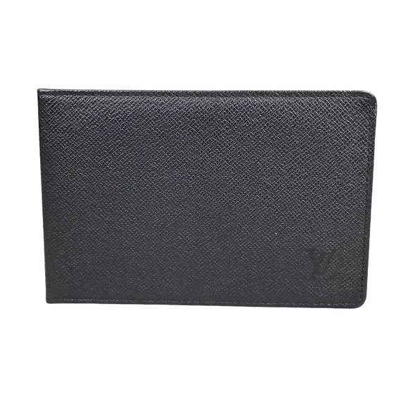 louis vuitton Card Case Leather Black SP1010 Authentic - Picture 1 of 12
